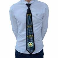 New EL Tie Light up LED Flashing Striped Glowing EL Tie Luminous Necktie for Men Club Cosplay Party Bar Show